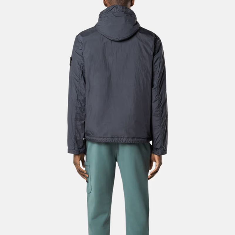 STONE ISLAND Легкая куртка с капюшоном из переработанного нейлона, Marine Blue — фото 4
