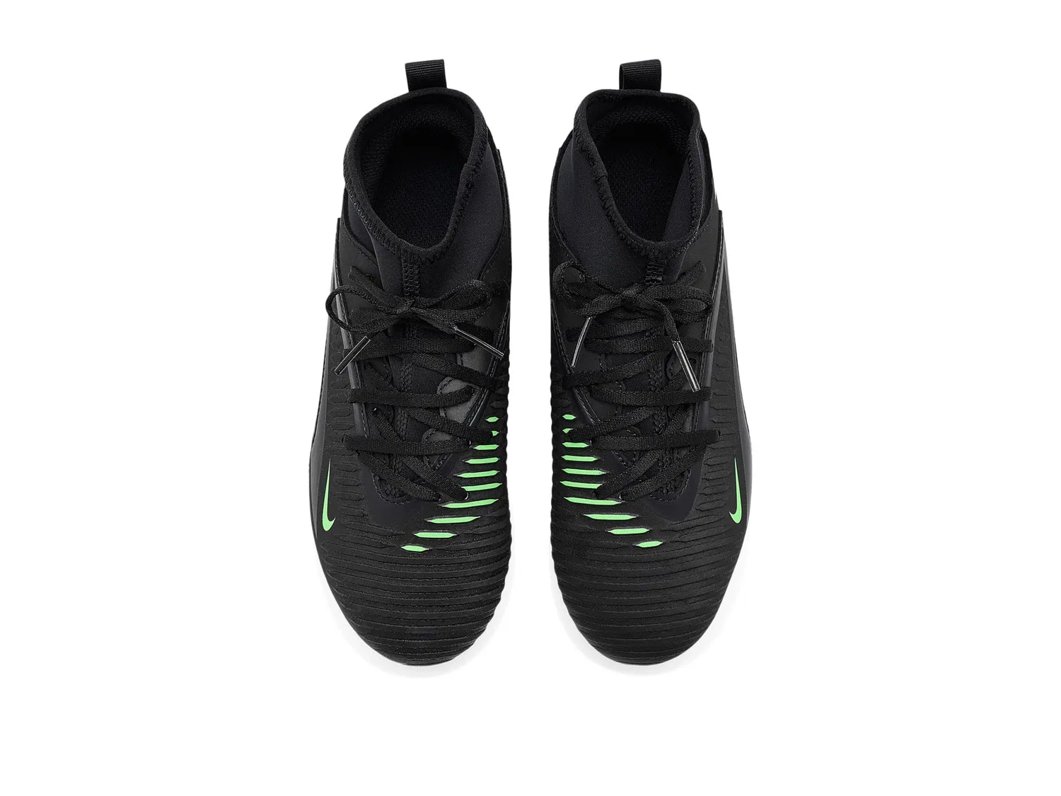 Бутсы Jr. Phantom 6 High Club Multi-Ground (для маленьких и больших детей) Nike Kids, Black/Illusion Green/Black — фото 3