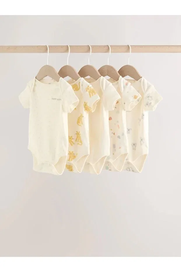 Детское боди-комбинезон хлопковый комплект 5 шт Next Baby, White