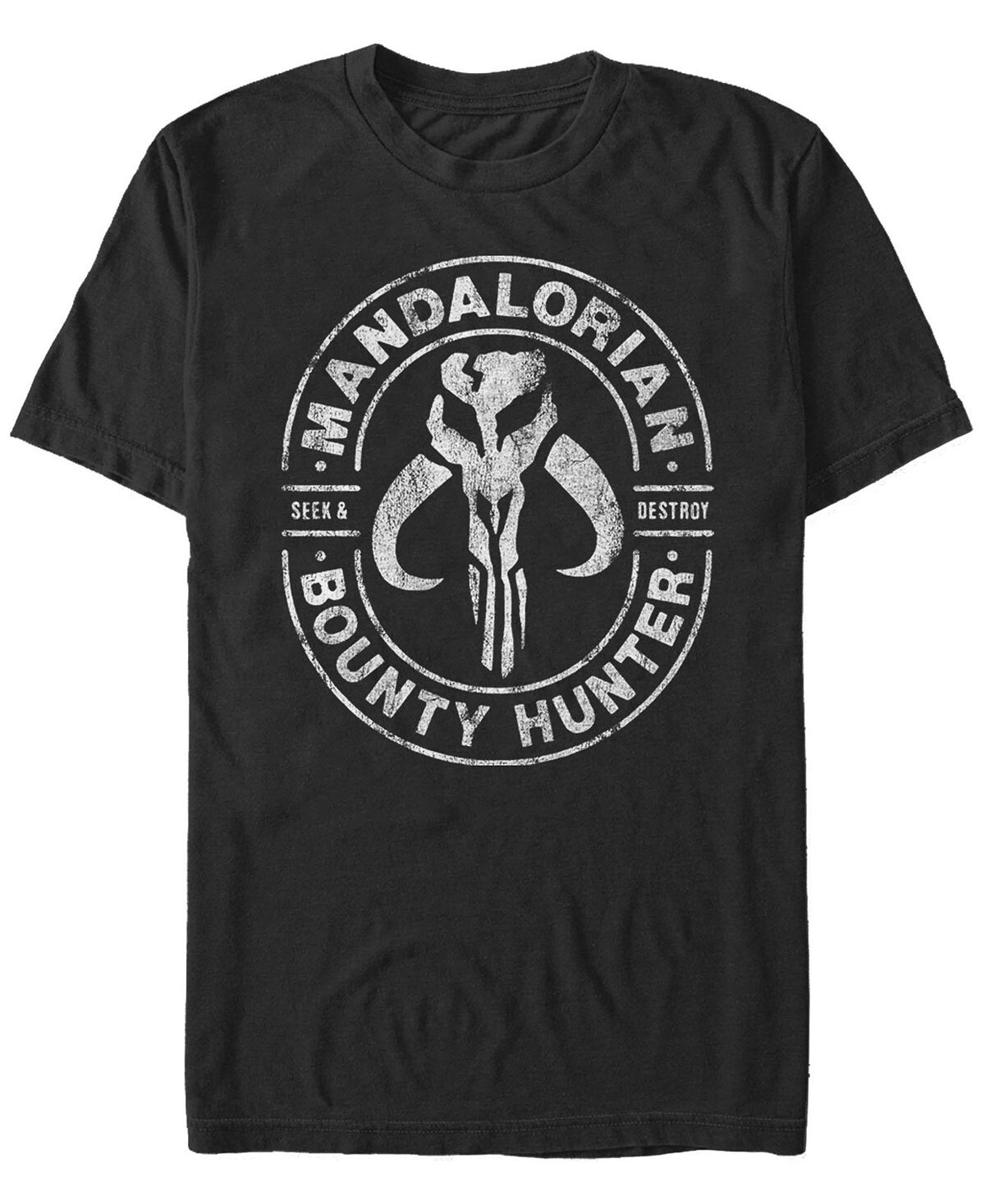

Мужская футболка с коротким рукавом star wars the mandalorian bounty hunter seek destroy Fifth Sun, черный