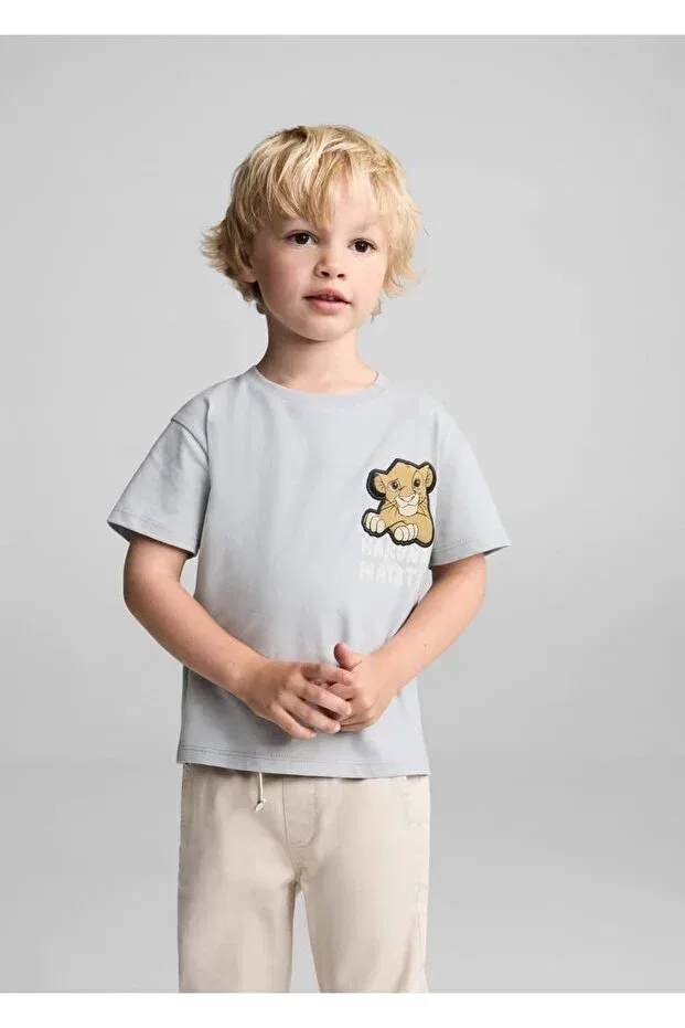 Детская футболка с принтом The lion king Mango Baby, Sky Blue