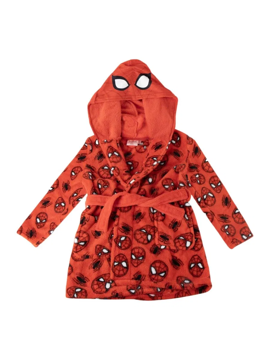 Халат Cerda 'Kinder Fleece-Bademantel mit Spiderman Kapuze' красного цвета