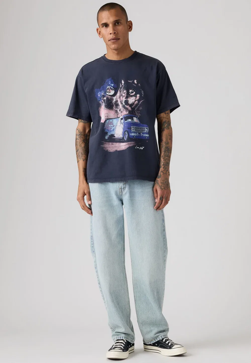 Футболка с винтажным принтом - футболка с графическим рисунком Levi'S, Nightfall Navy — фото 2