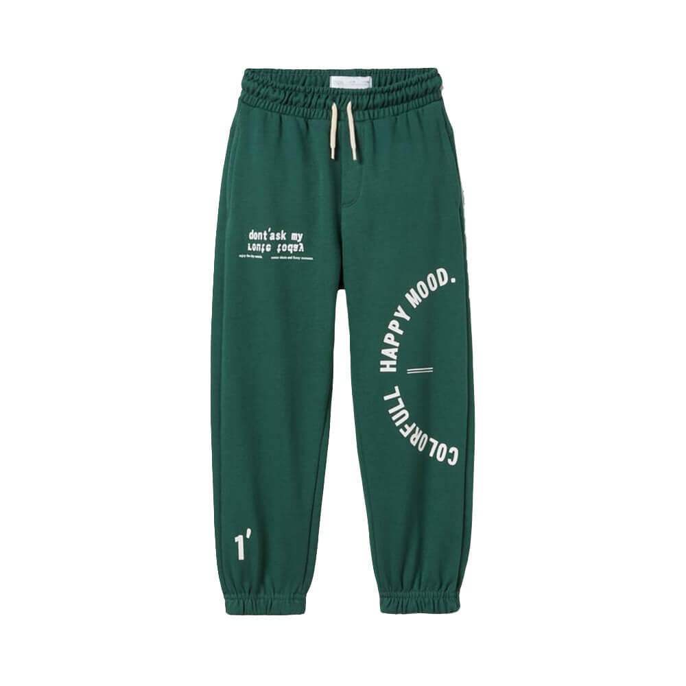 

Штаны Zara Kids Plush with Slogan, зелёный