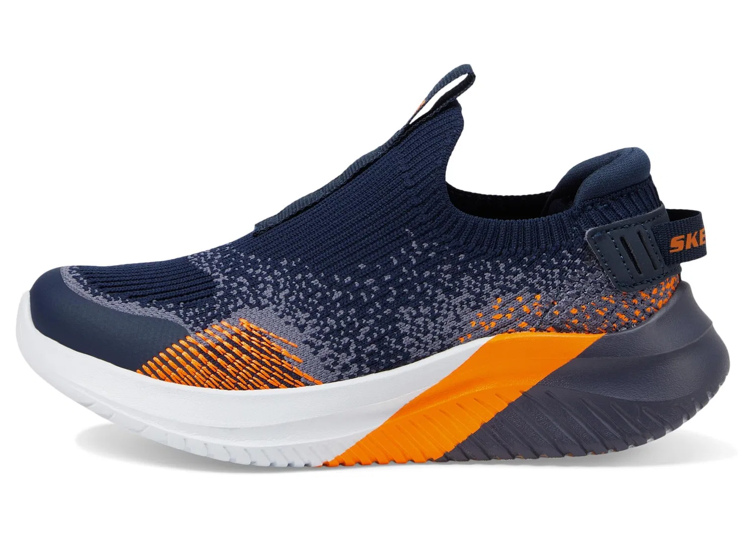 Детские кроссовки для мальчиков с растягивающимся верхом Skechers Ultra Flex 3.0, Navy Blue Orange — фото 4