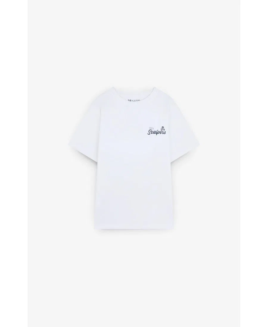 Детская футболка с принтом Kids Journeytee Scalpers, White
