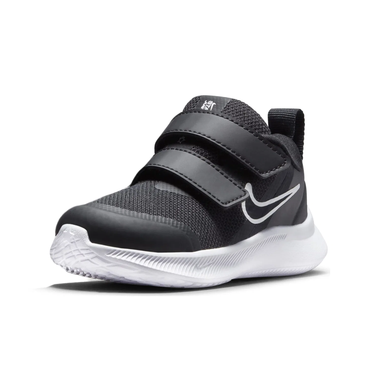 Детские кроссовки для мальчиков с синтетическим верхом NIKE Star Runner 3 NIKE, Black Dark Smoke Grey White