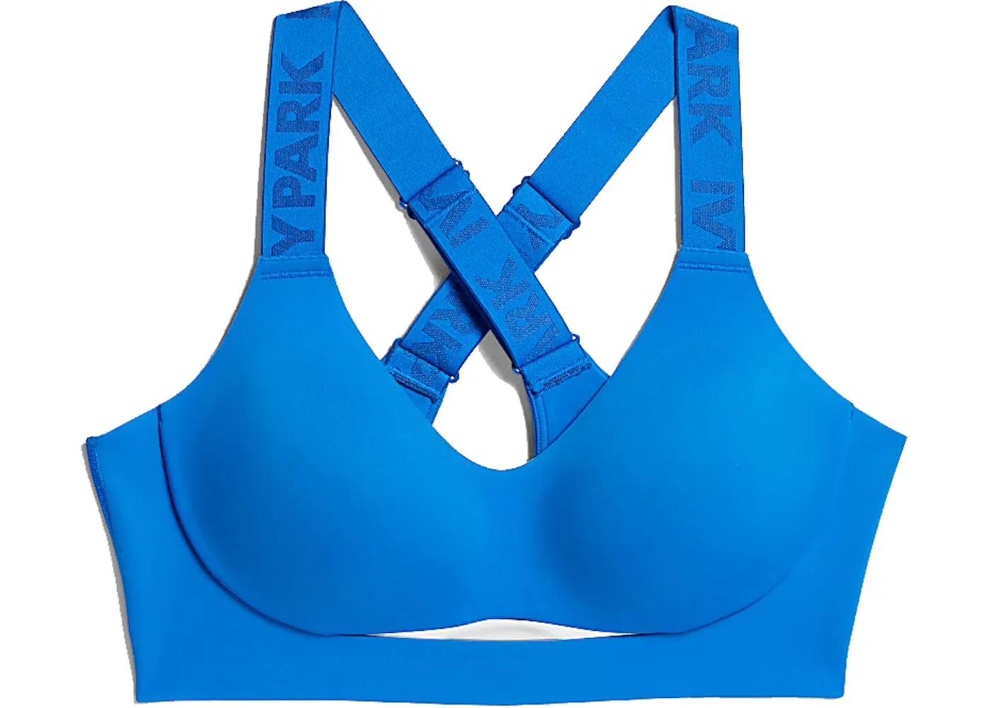 Женский спортивный бюстгальтер со средней поддержкой с вырезами Cutout Bra Adidas, Glory Blue