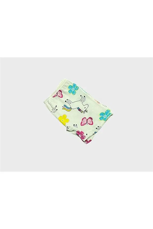 Детский комплект белья для девочек с принтом 100% хлопок Butterfly Unicorn Athlete Boxer Set Elmas Kids, White — фото 4