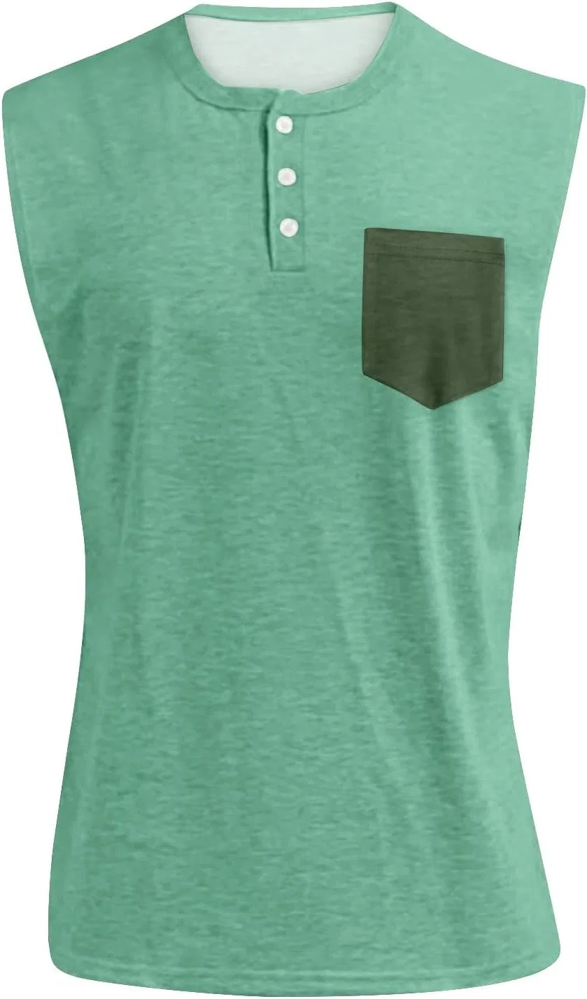 Мужская майка-безрукавка с принтом Muscle Relaxed Fit, Mint Green — фото 3