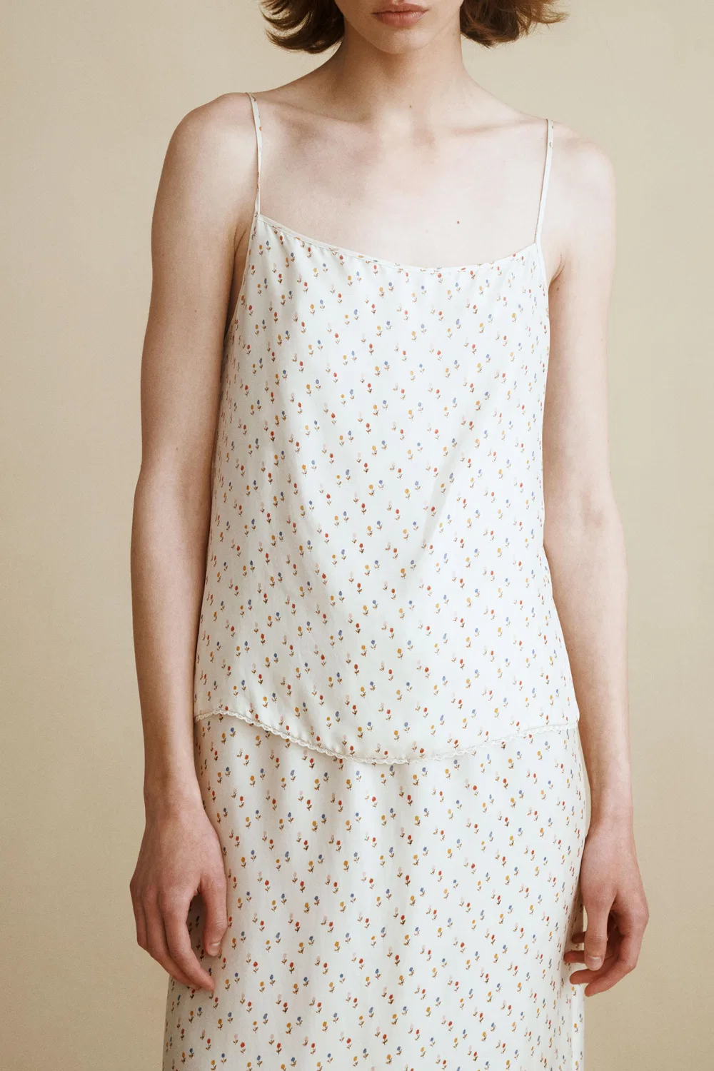Топ из 100% шелка, созданный в сотрудничестве Caramel London и Zara, Printed — фото 3
