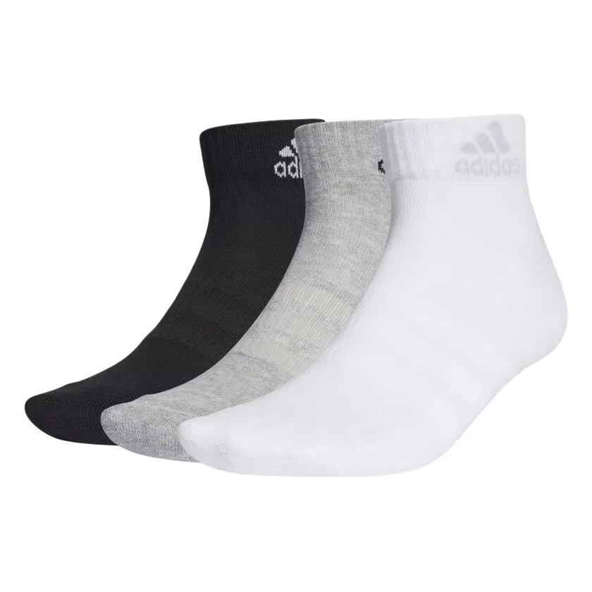 Детские носки-следки набор из 3 пар Adidas, Black/White/Gray