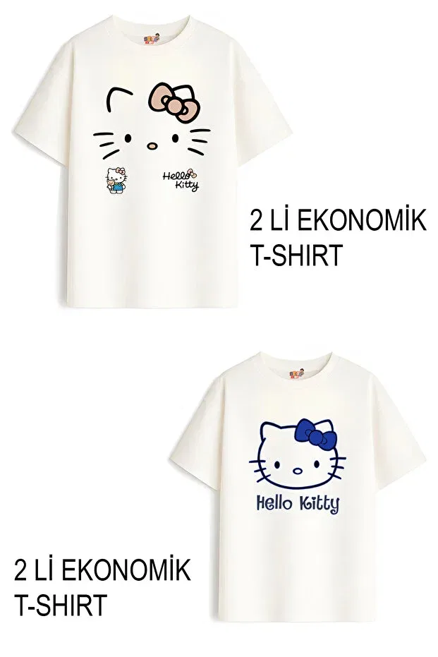 Детский комплект футболок для девочек Hello Design Belya Kids Wear, White