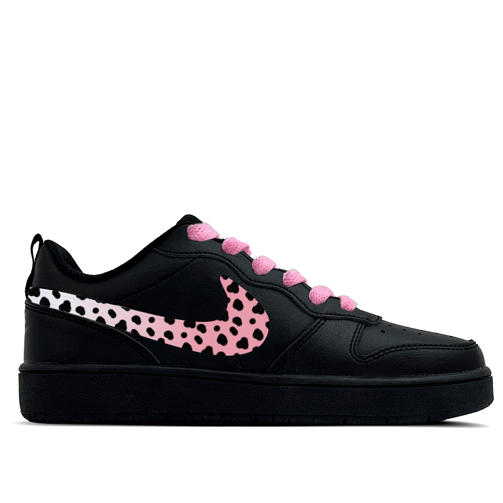 Nike Court Borough Black Rose Trace 1 Кожаные нескользящие износостойкие низкие детские скейтборд кроссовки Black — фото 3