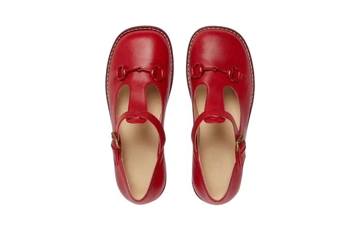 Детские кроссовки Gucci Breathable Lifestyle, повседневные, красные — фото 4