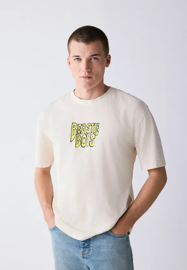 Футболка с принтом Print t-shirt Next, Ecru Beastie, экрю — фото 2
