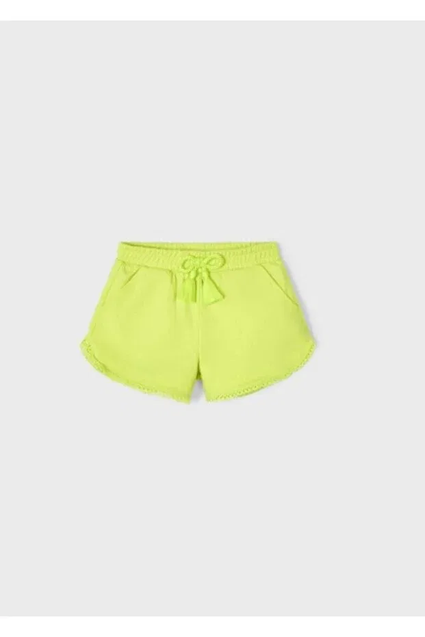 Детские спортивные шорты для девочек с поясом Mayoral, Pistachy Green — фото 4