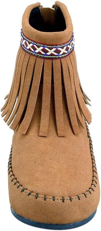 Детские ботинки для девочек с бахромой The Doll Maker Brown Fringe Ankle Boot, Dark Brown — фото 2