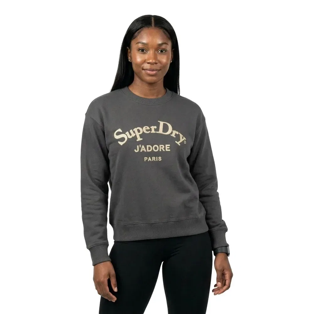 Худи свободного кроя Superdry Brand Mark Loose Fit Superdry, серый — фото 3