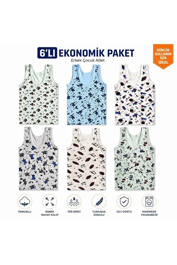 Детский комплект маек для мальчиков хлопковый Qulat, Multicolor
