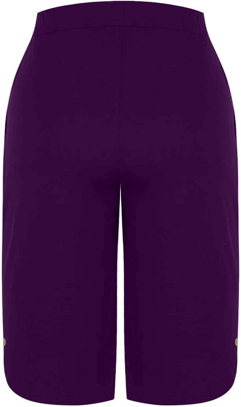Женские шорты с высокой талией, быстросохнущие, Purple — фото 4