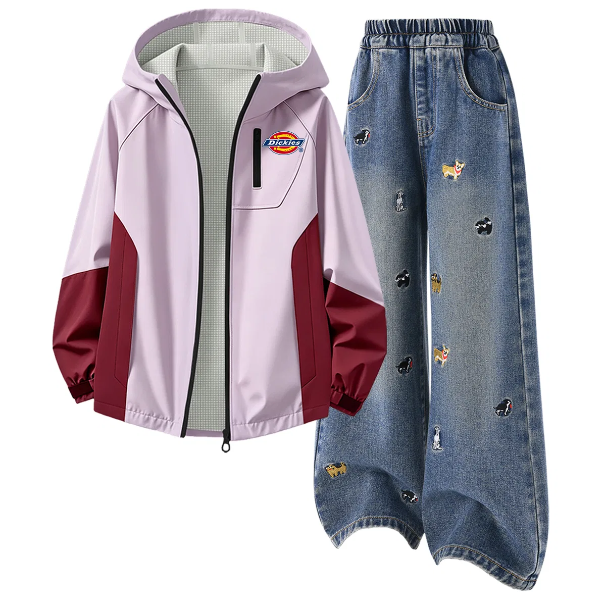 Детский комплект для мальчиков с капюшоном Dickies, Cherry Blossom Pink/Denim Blue