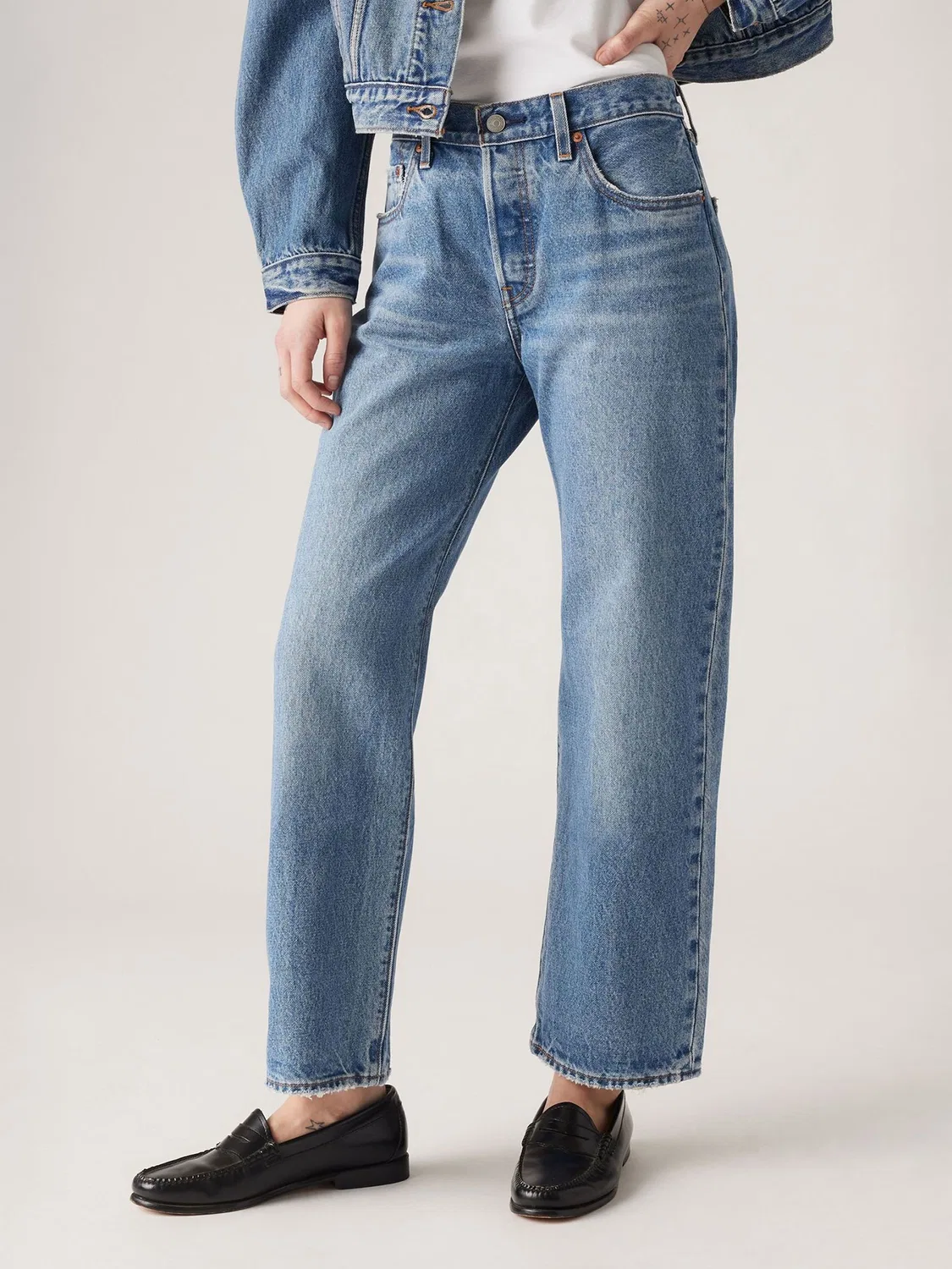 Джинсы прямого кроя Levi's 501 90s Ankle, Sweetest Taboo Blue — фото 4