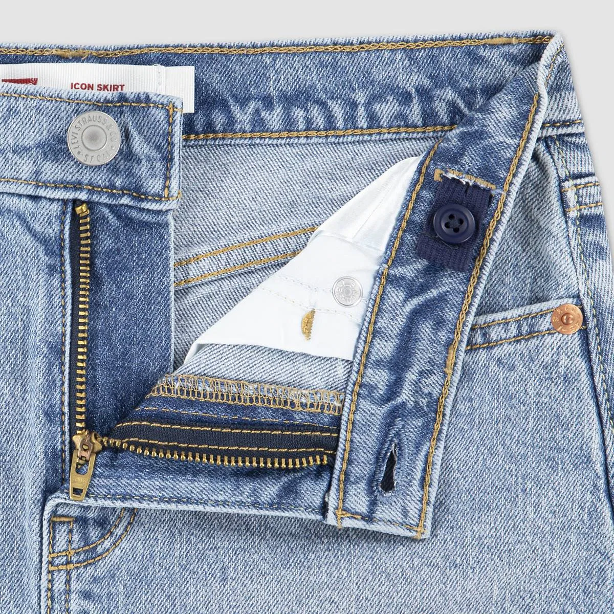 Юбка Icon для девочек 7-16 лет Levi's, Coastal Drift - Light Wash — фото 3