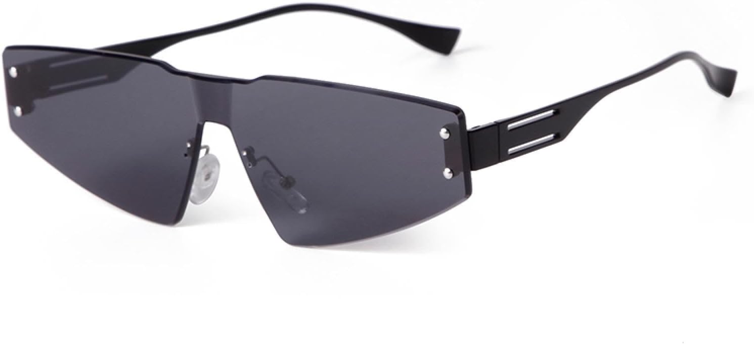 

Модные безрамочные розовые солнцезащитные очки «кошачий глаз» для женщин и мужчин, стильные безрамочные треугольные солнцезащитные очки с заклепками, защищающие от УФ-излучения TKKTLLT, C1