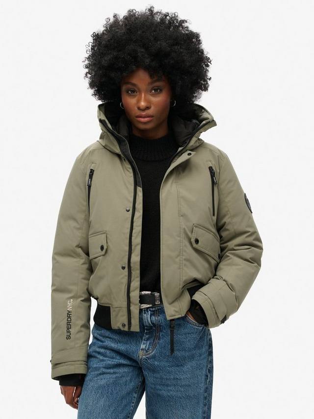 

Городская стеганая куртка- бомбер Superdry, цвет Dusty Olive Green