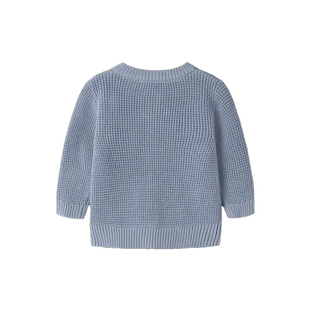 Детский вязаный кардиган с вафельной текстурой Bubba Name it, Blue — фото 2