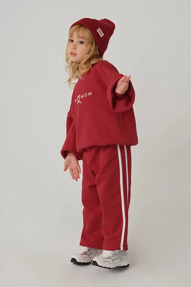 Детские спортивные штаны для мальчиков с прямыми штанинами Mioma Kids, Red