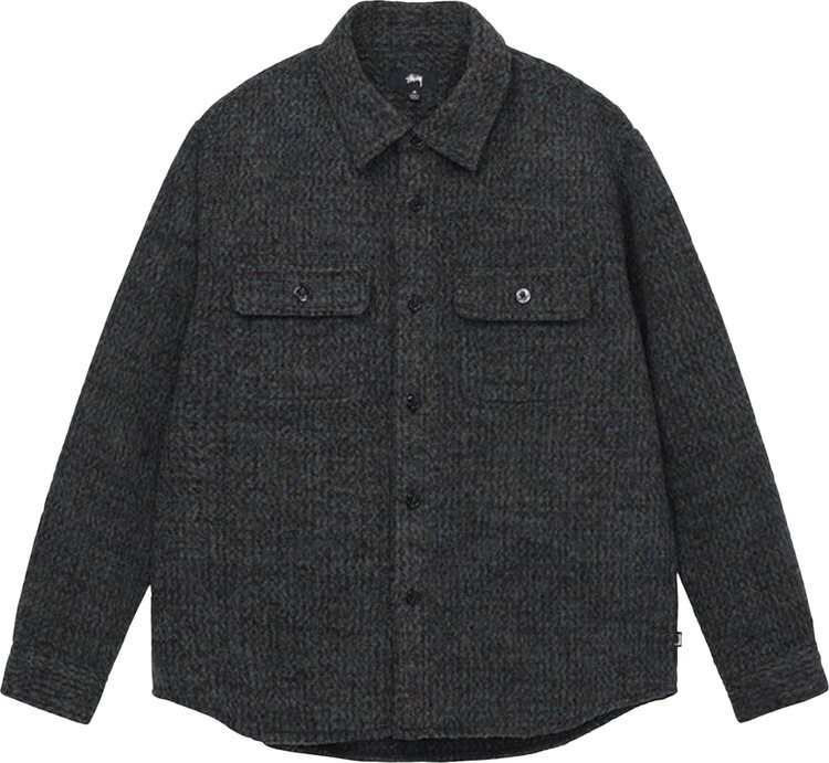 

Рубашка Stussy Speckled Wool Cpo Shirt 'Black', черный