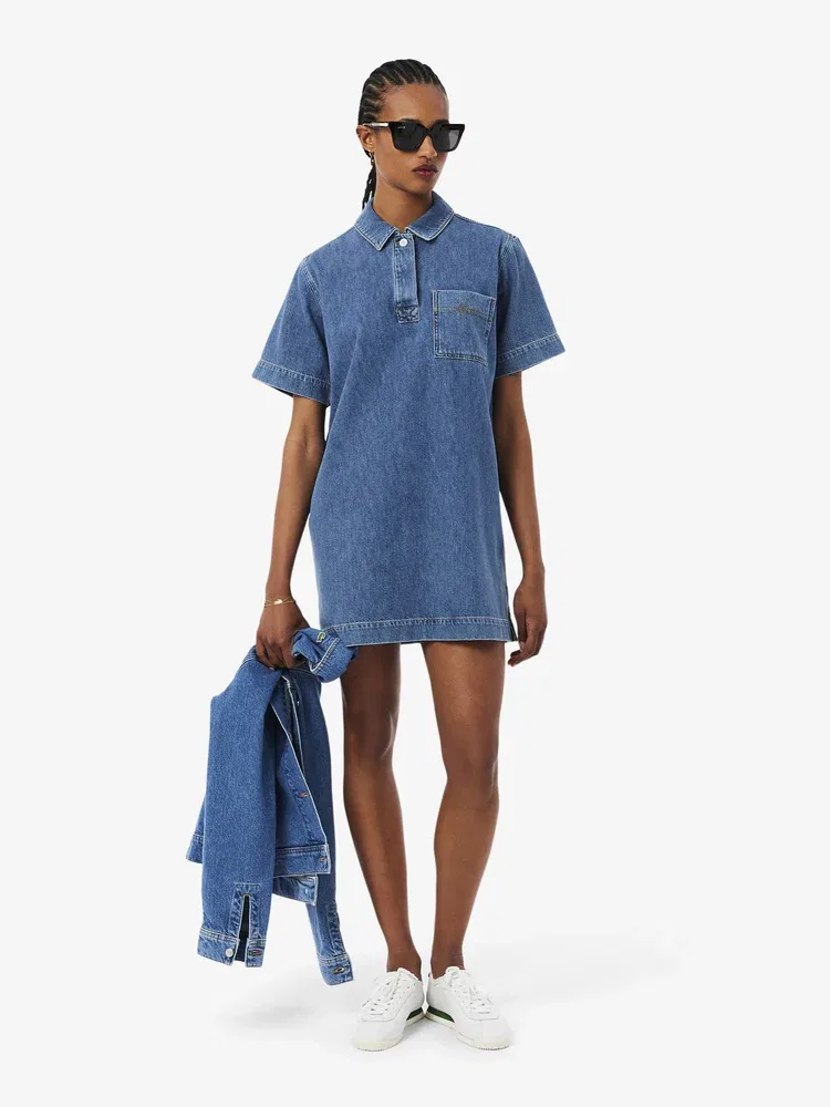 Платье джинсовое LACOSTE Royal Blue — фото 4