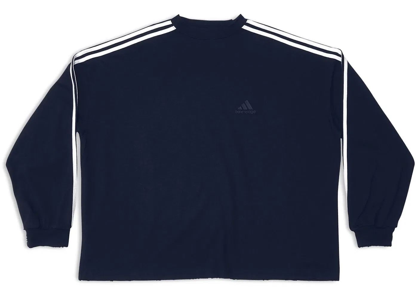 Мужская футболка с длинным рукавом Balenciaga x Adidas L/S T-Shirt, Navy