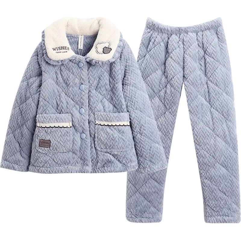 Детский комплект пижамы с отложным воротником Ice Blue F98450433 FENTENG