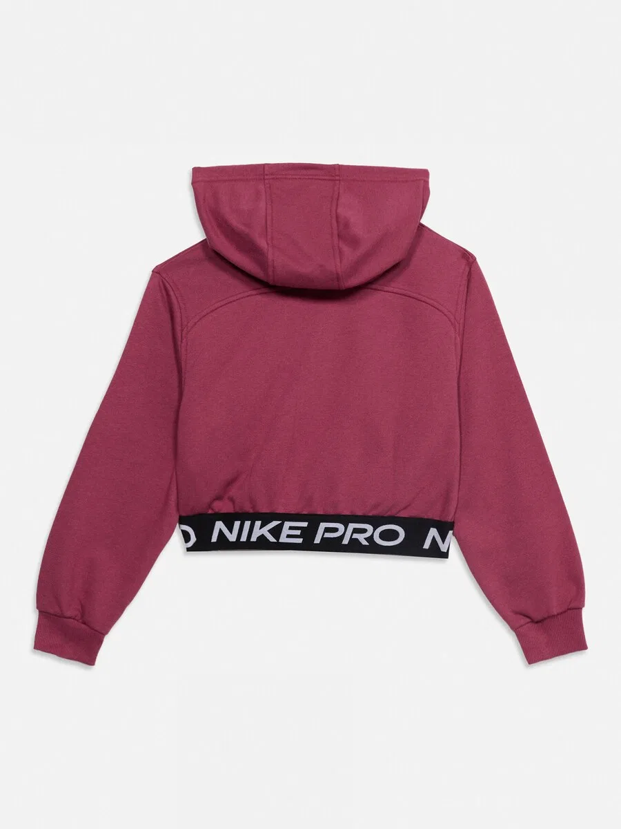 Толстовка на молнии NIKE Athletic Zip-Up Hoodie 'Pro' темно-розового цвета — фото 2
