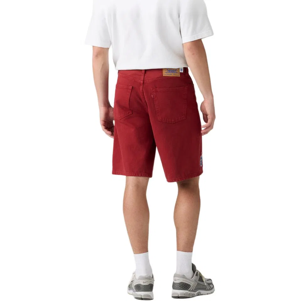 Детские джинсовые шорты с широкой штаниной Levis, Red — фото 3