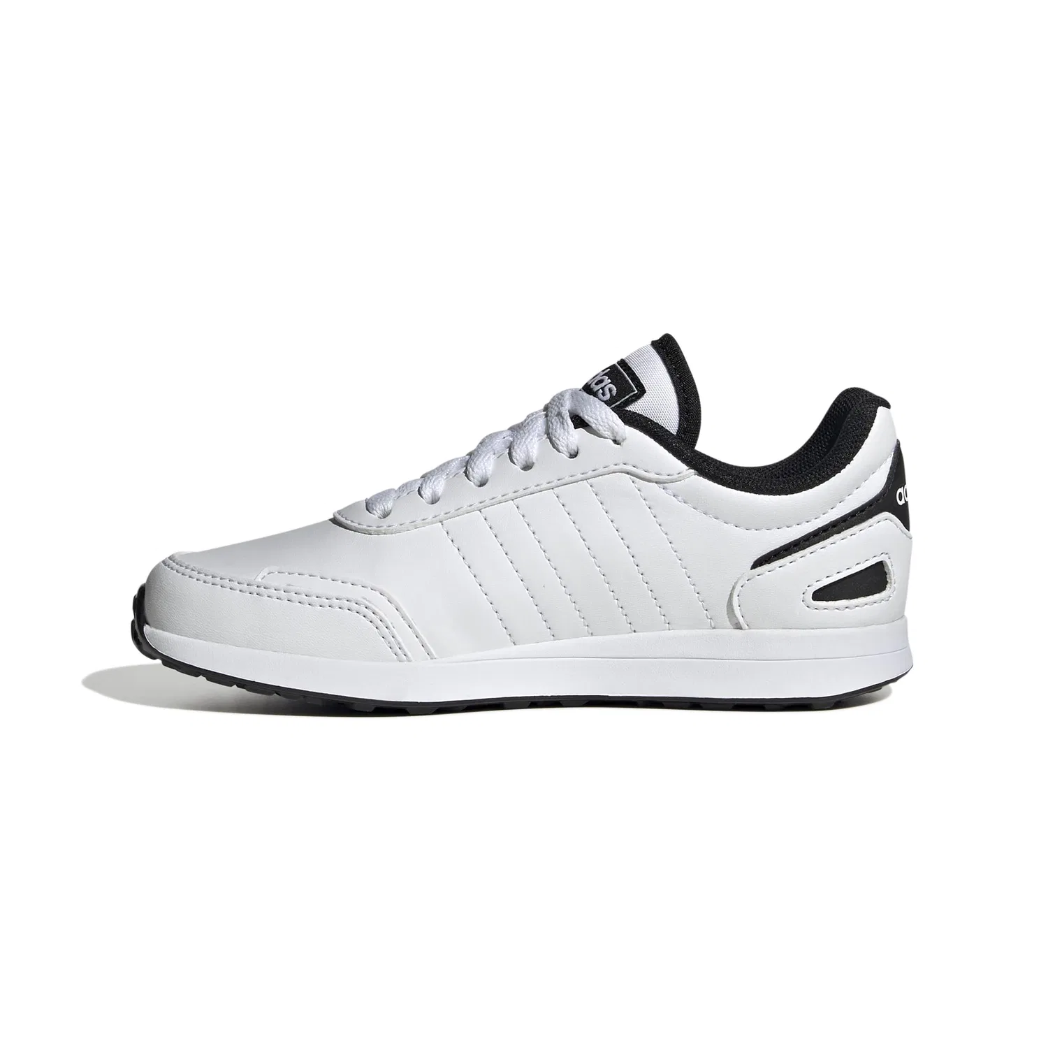 Детские кроссовки для бега с принтом Vs Switch 3 Lifestyle Running Lace Sneakers Adidas, Ftwr White Core Black — фото 3