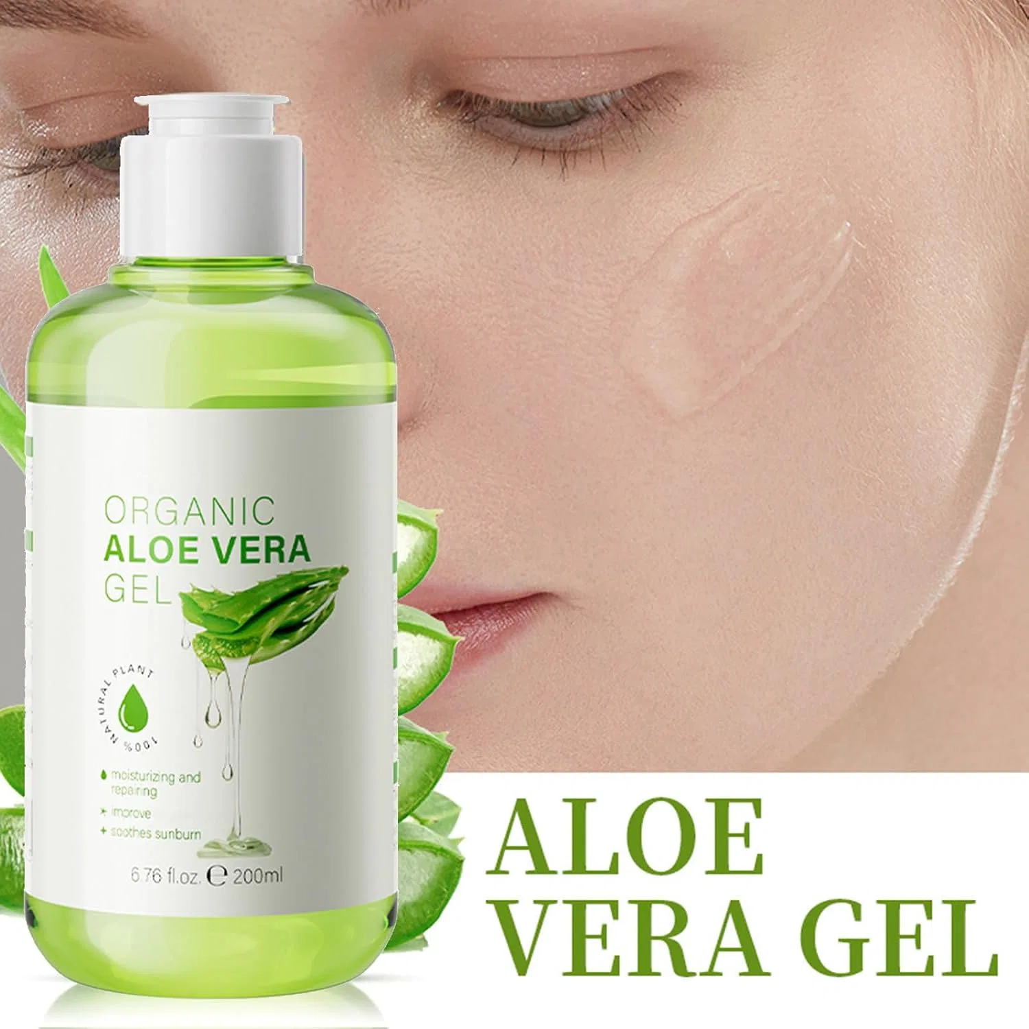 Гель после загара Pure Aloe Vera Gel, увлажняющий, 200 мл Generic — фото 2