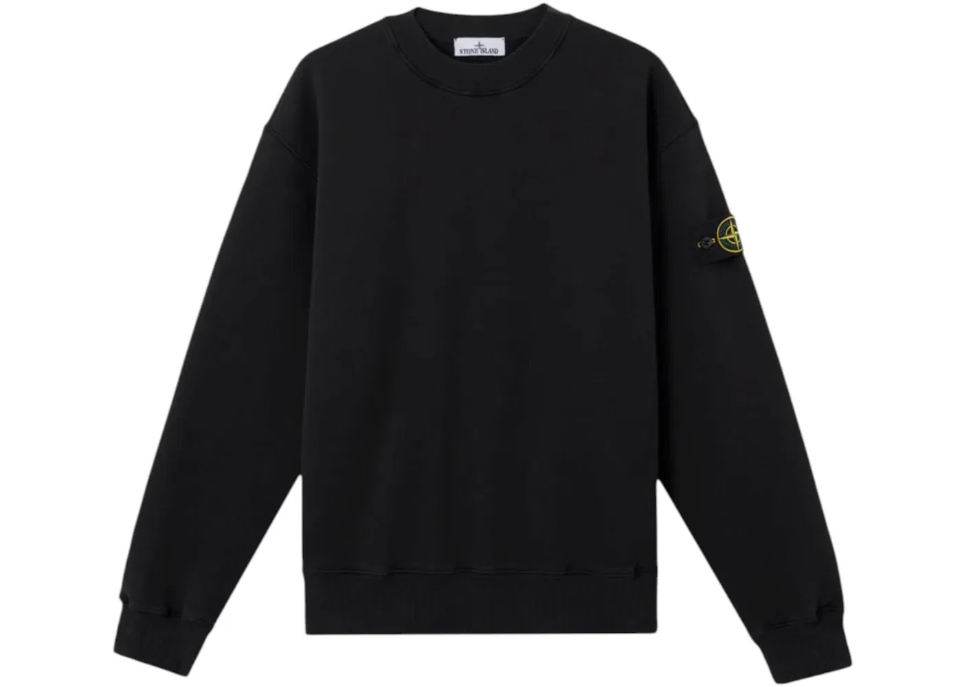 Мужской свитшот из плотного флиса Crewneck Stone Island, Black