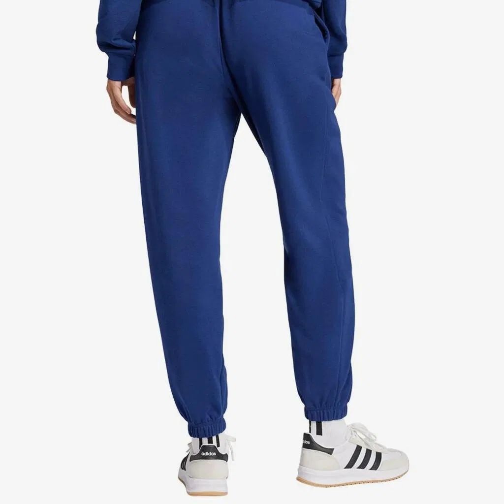 Женские спортивные штаны с флисом adidas Essentials 3S Open Hem Fleece, Темно-синий Белый — фото 3