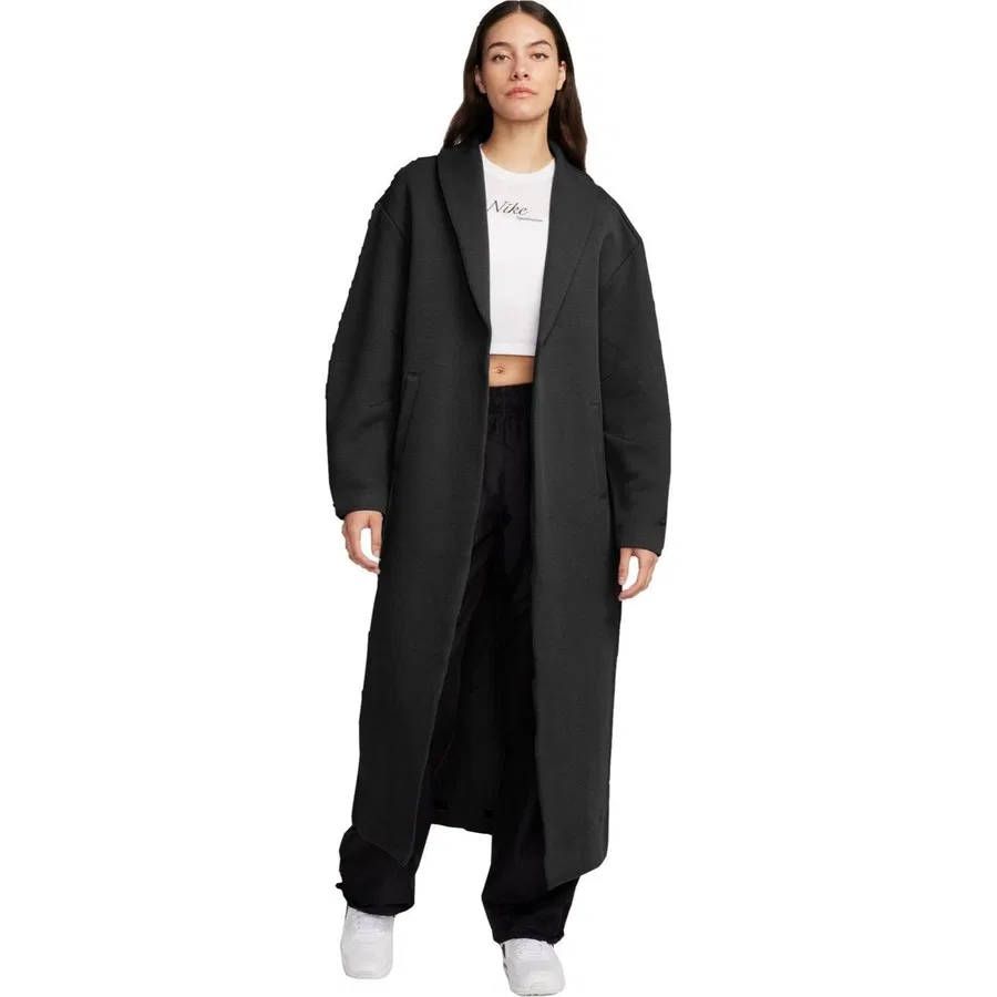 Женский удлиненный джемпер Nike Sportswear Tech Fleece, Черный