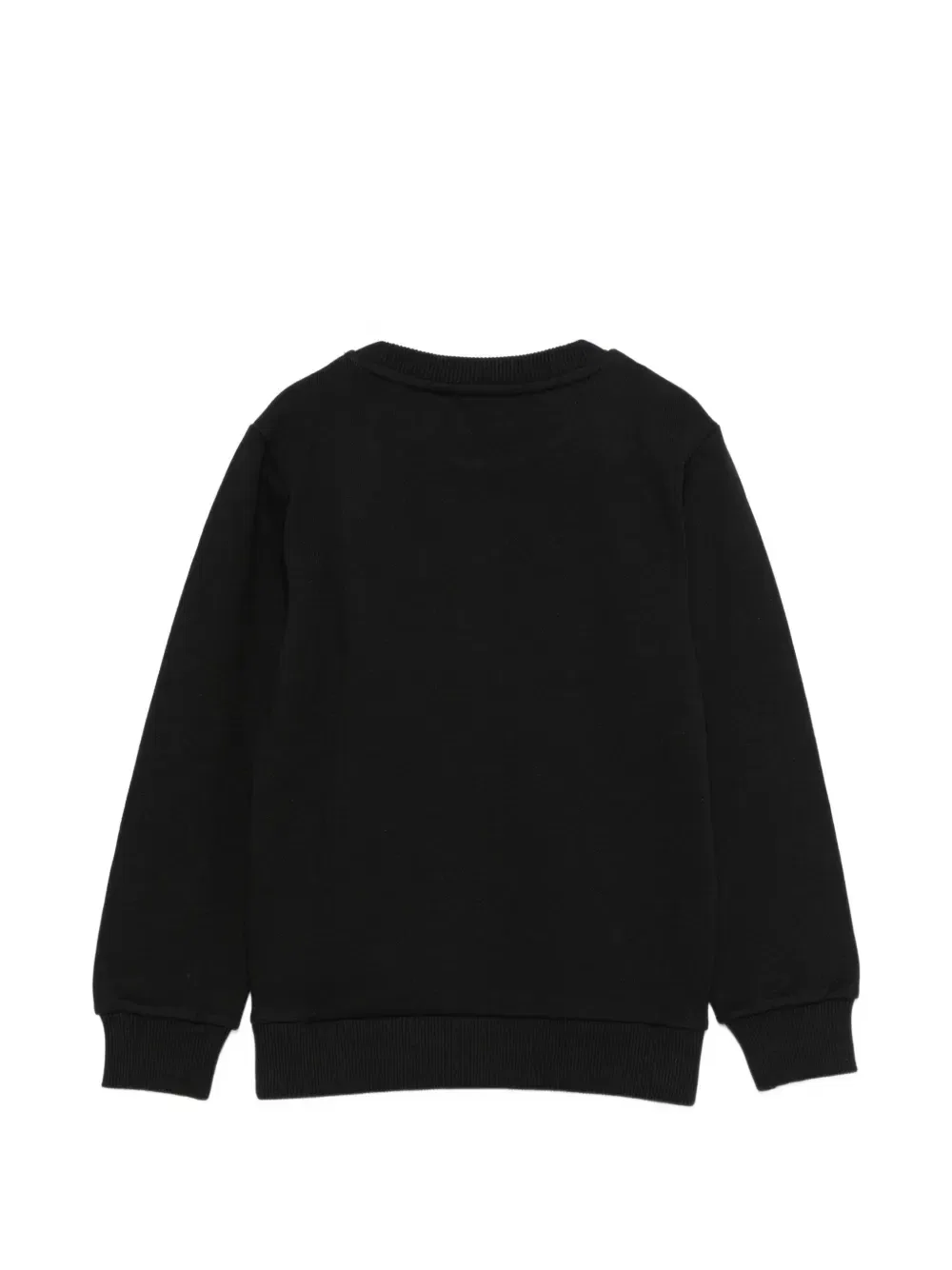 Свитшот с вышитым логотипом и деталями-пуговицами Balmain Kids, черный — фото 2