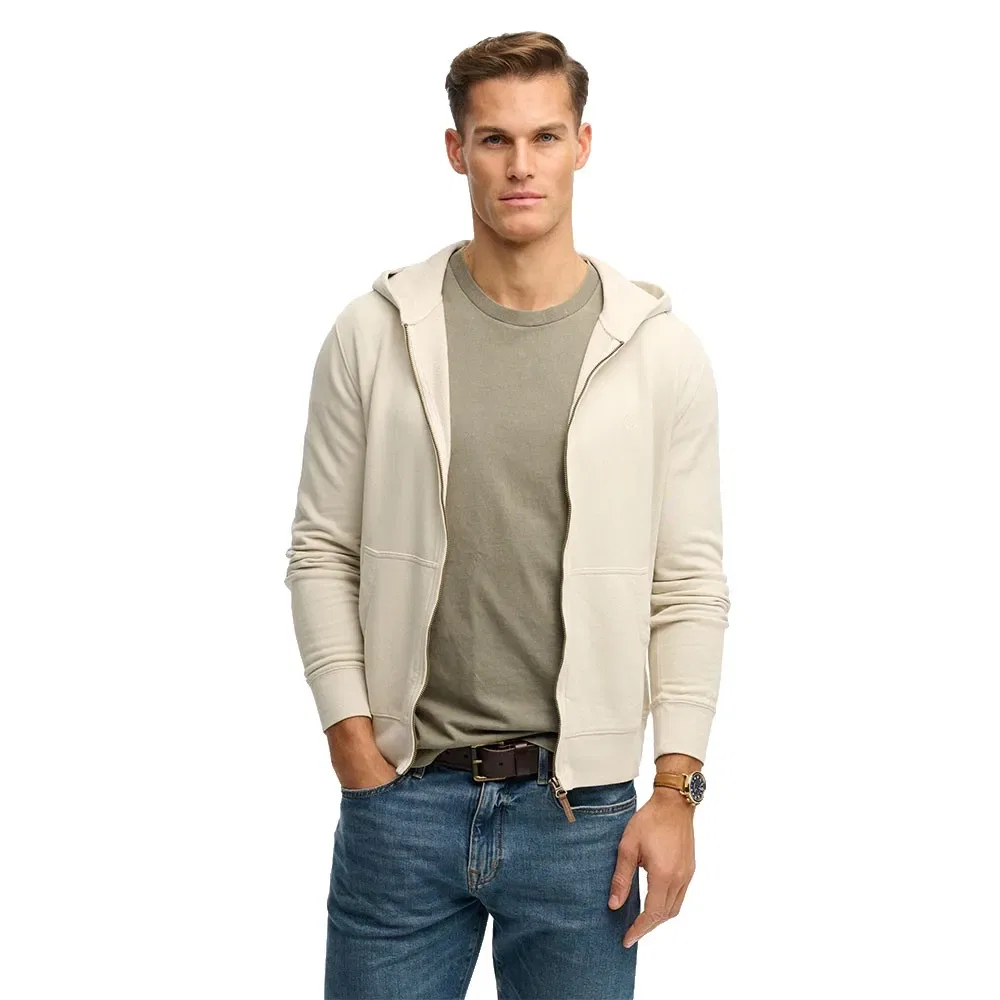 Худи на молнии Superdry Classic Essential, бежевый