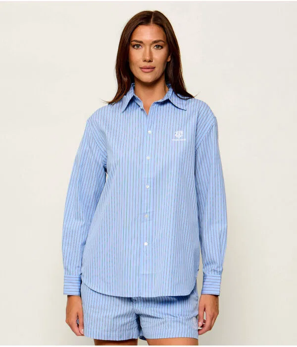 Женская рубашка хлопковая с длинным рукавом Polo Ralph Lauren, Azzurro