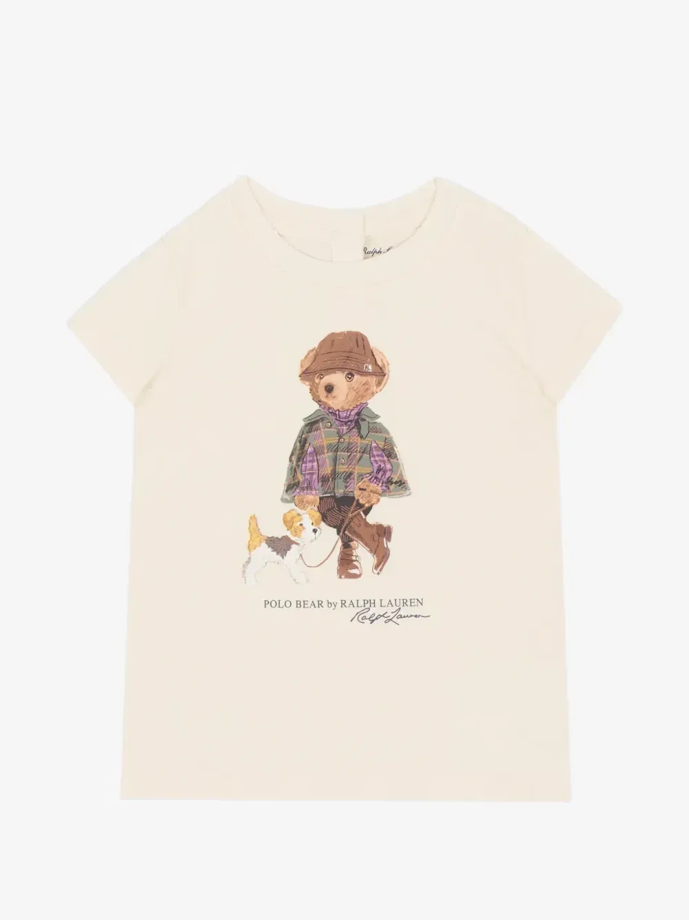 Футболка из хлопкового джерси Polo Bear POLO RALPH LAUREN KIDS, бежевый