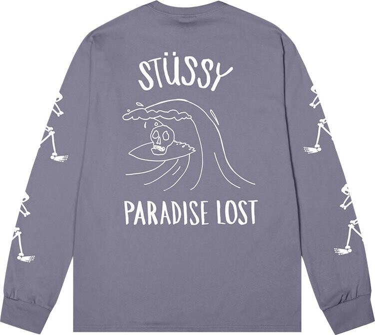 Лонгслив Stussy Paradise Lost Long-Sleeve Tee 'Mauve', фиолетовый — фото 3