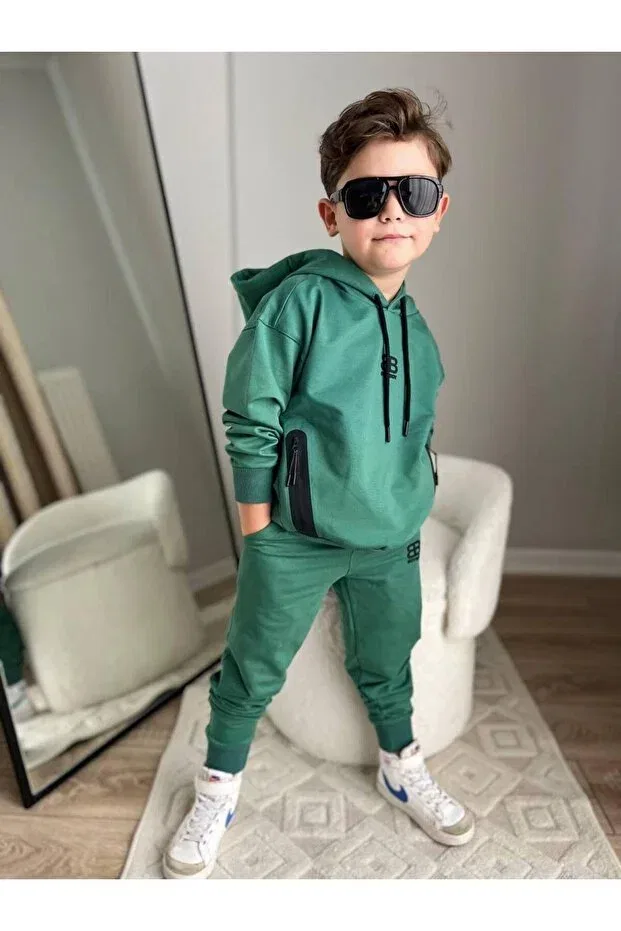 Детский комплект из двух предметов с капюшоном Lav Mer Kids, Green
