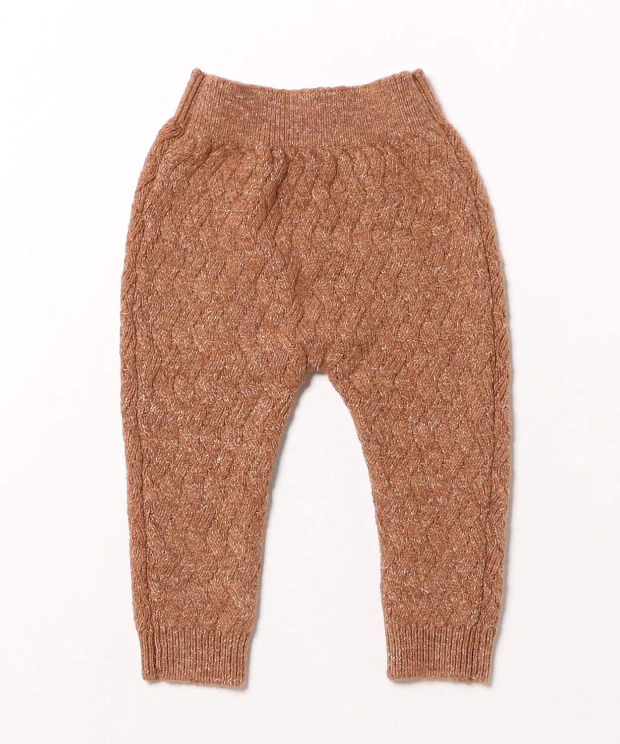 Детские штаны-комбинезон с принтом Knit Pant Quincy Mae, White/Brown — фото 2